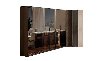 Medusa Home Mobilya - Bronze Ceviz Köşe Yatak Odası
