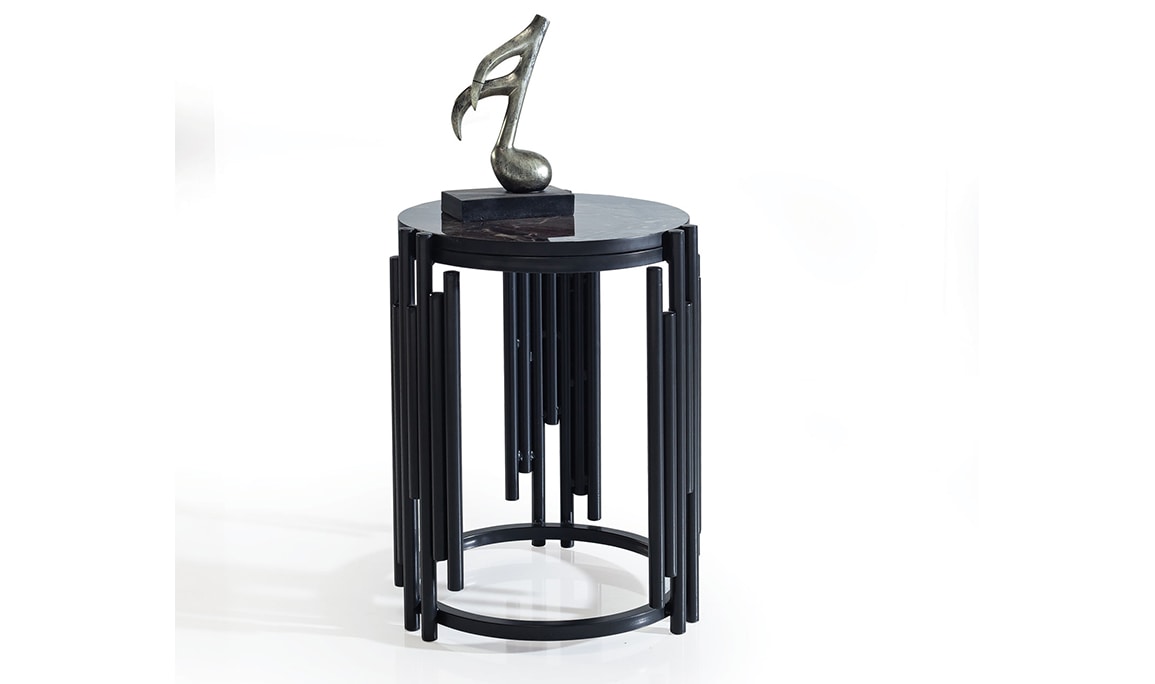 Medusa Home Mobilya - Buzzy Black Yan Sehpa