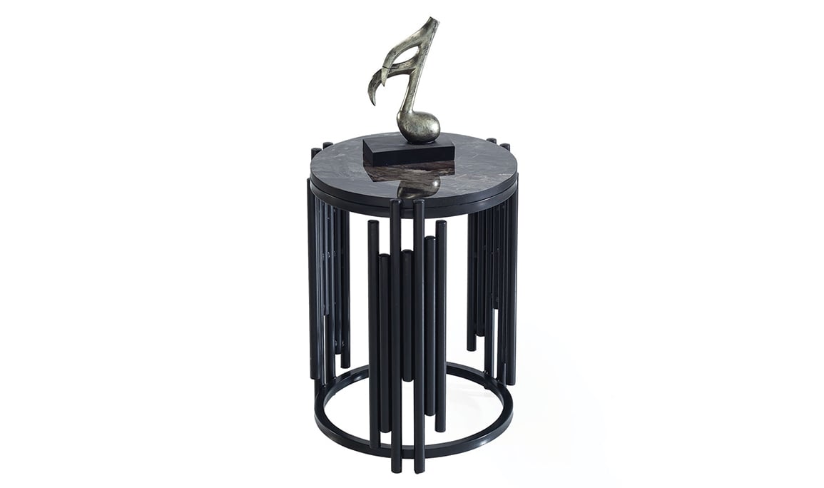 Medusa Home Mobilya - Buzzy Black Yan Sehpa