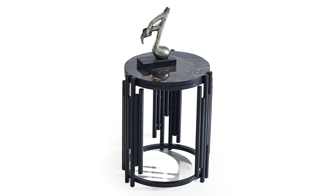 Medusa Home Mobilya - Buzzy Black Yan Sehpa