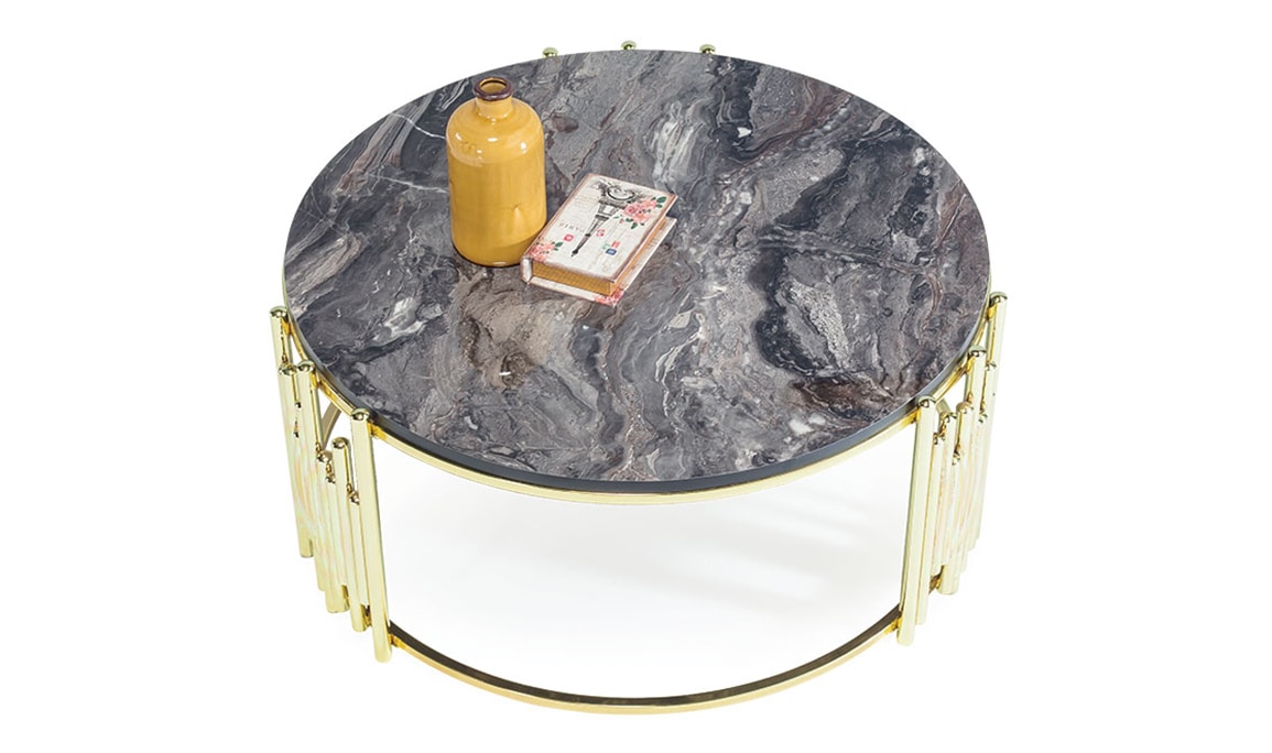 Medusa Home Mobilya - Buzzy Gold Orta Sehpa