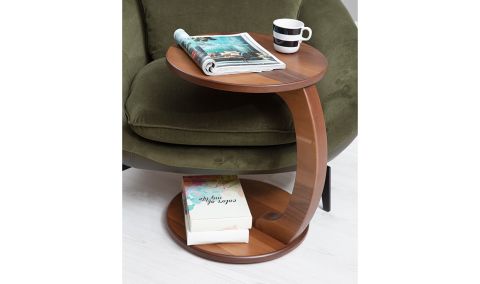 Medusa Home Mobilya - C Walnut Yan Sehpa