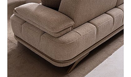Medusa Home Mobilya - Caddie Bej Üçlü Koltuk