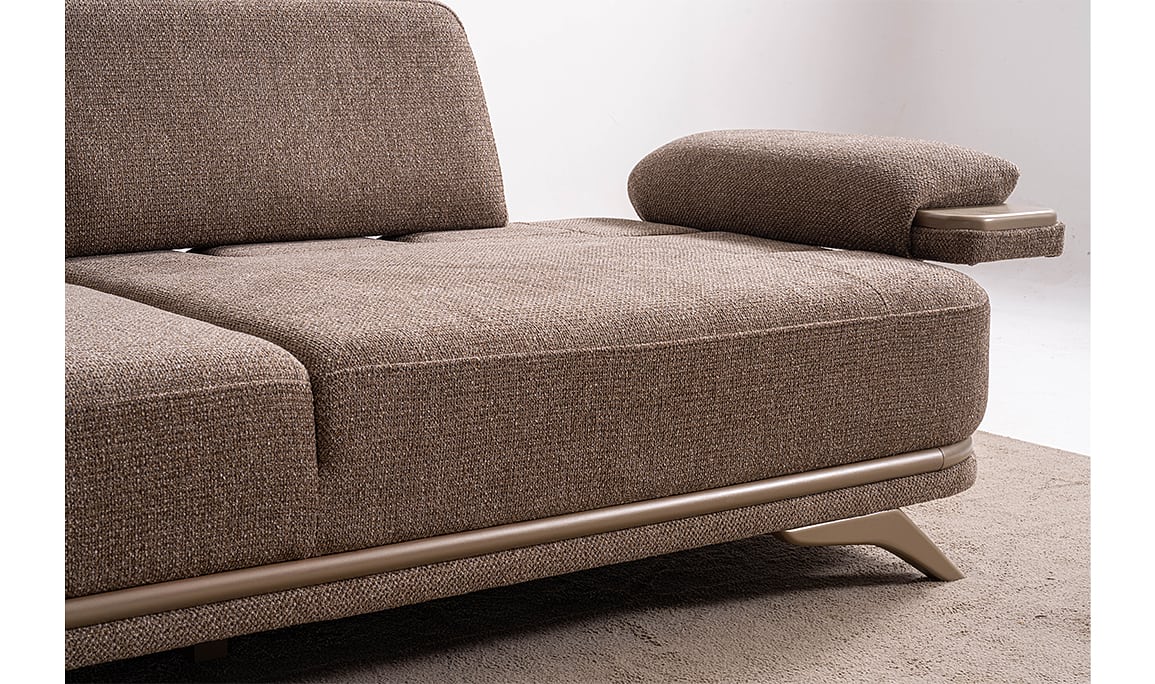 Medusa Home Mobilya - Caddie Kahve Üçlü Koltuk