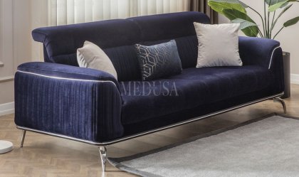 Medusa Home Mobilya - Callisto Üçlü Koltuk Lacivert