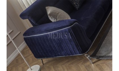Medusa Home Mobilya - Callisto Üçlü Koltuk Lacivert