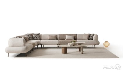 Medusa Home Mobilya - Candy Maxi Yataklı Köşe Takımı