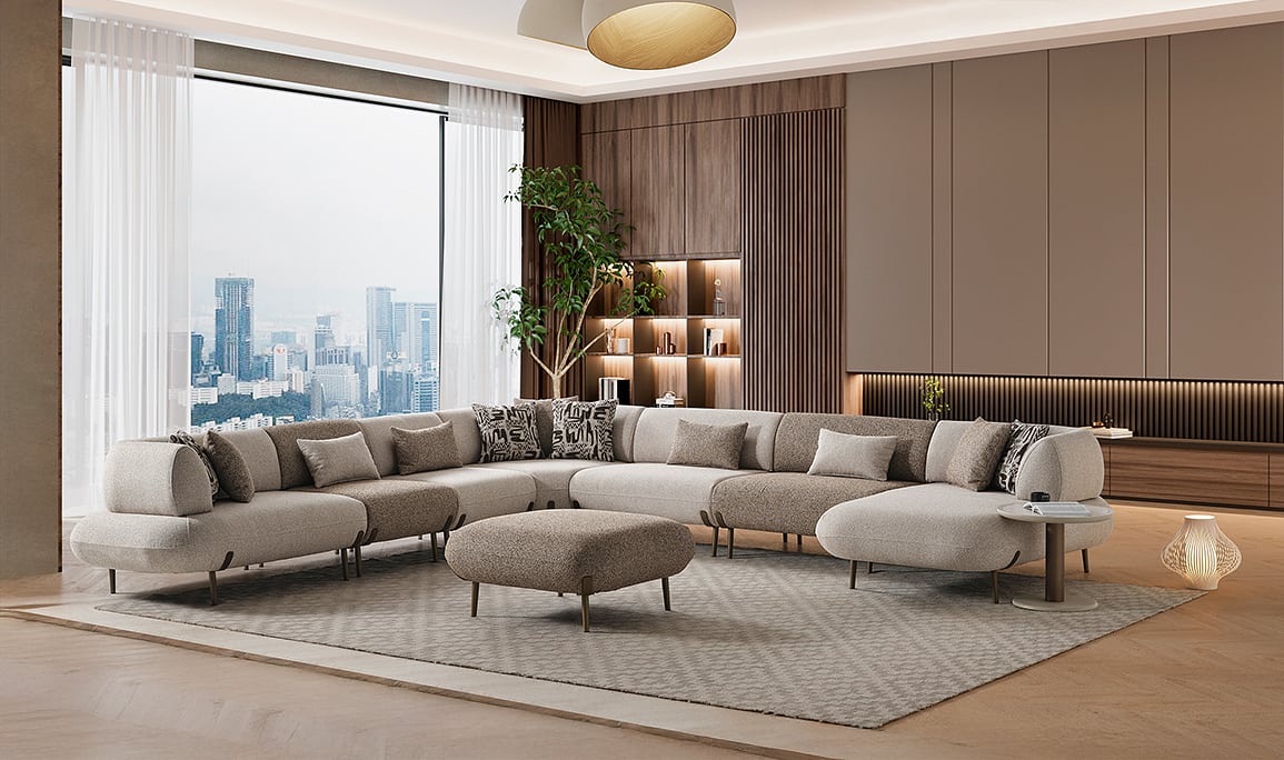 Medusa Home Mobilya - Candy U Relax Yataklı Köşe Takımı