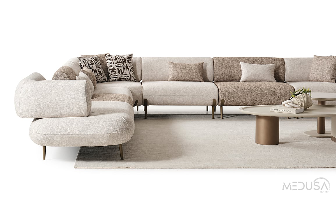 Medusa Home Mobilya - Candy U Relax Yataklı Köşe Takımı