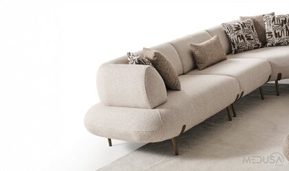 Medusa Home Mobilya - Candy U Relax Yataklı Köşe Takımı