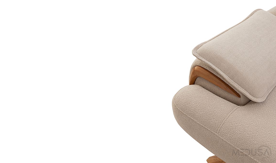 Medusa Home Mobilya - Capella Krem Üçlü Koltuk