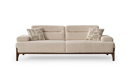 Medusa Home - Caramel Üçlü Koltuk