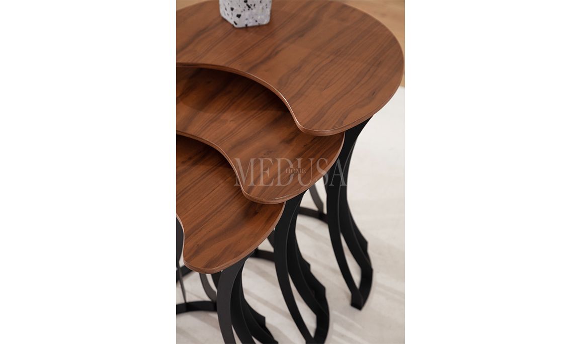 Medusa Home Mobilya - Carmen Siyah Zigon Sehpa