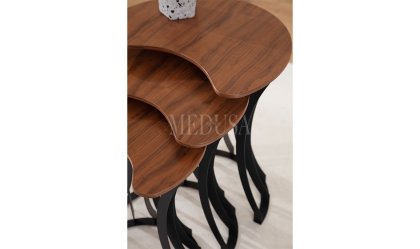 Medusa Home Mobilya - Carmen Siyah Zigon Sehpa