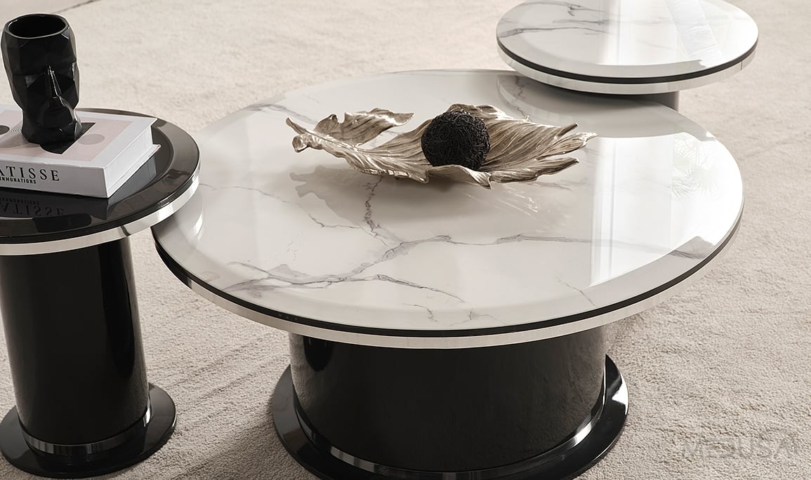 Medusa Home Mobilya - Cartier Antrasit Sehpa Seti