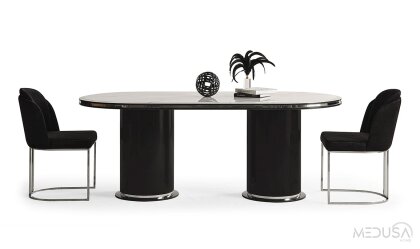 Medusa Home Mobilya - Cartier Antrasit Yemek Odası