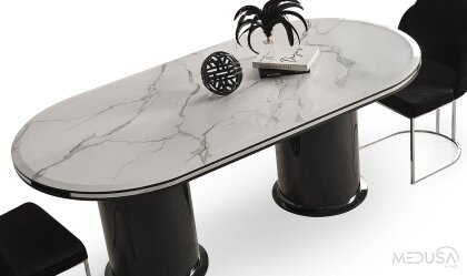 Medusa Home Mobilya - Cartier Antrasit Yemek Odası