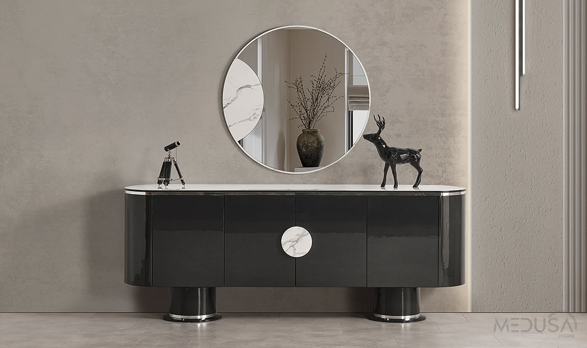 Medusa Home Mobilya - Cartier Antrasit Yemek Odası