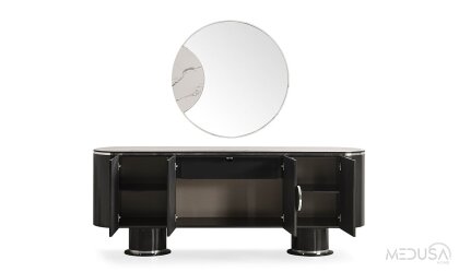 Medusa Home Mobilya - Cartier Antrasit Yemek Odası