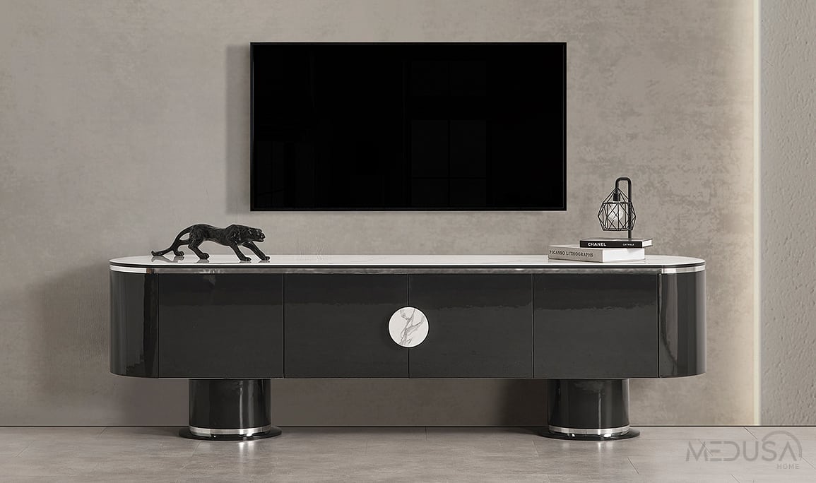 Medusa Home Mobilya - Cartier Antrasit Yemek Odası