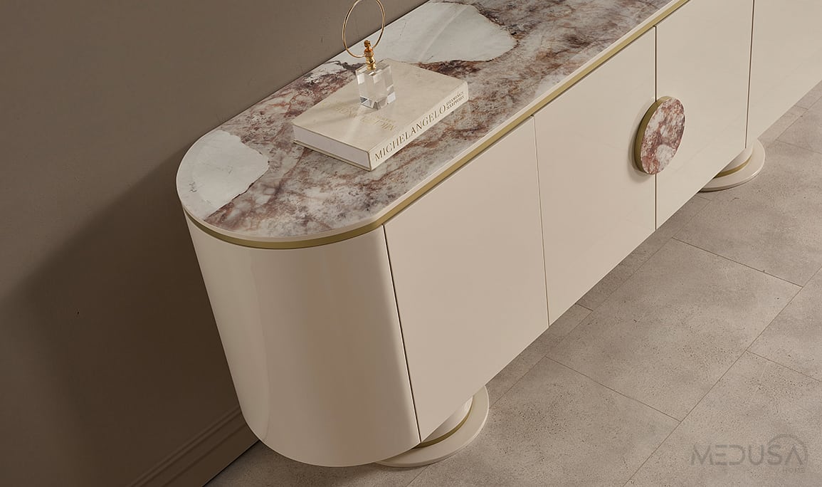 Medusa Home Mobilya - Cartier Krem Konsol