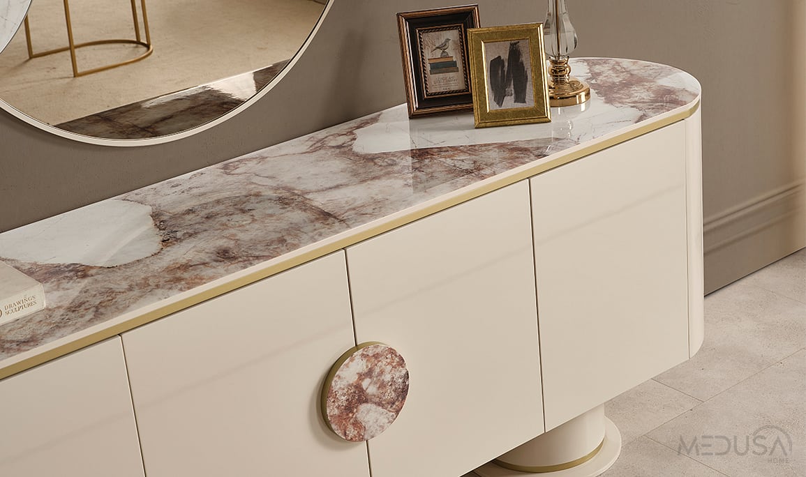Medusa Home Mobilya - Cartier Krem Konsol
