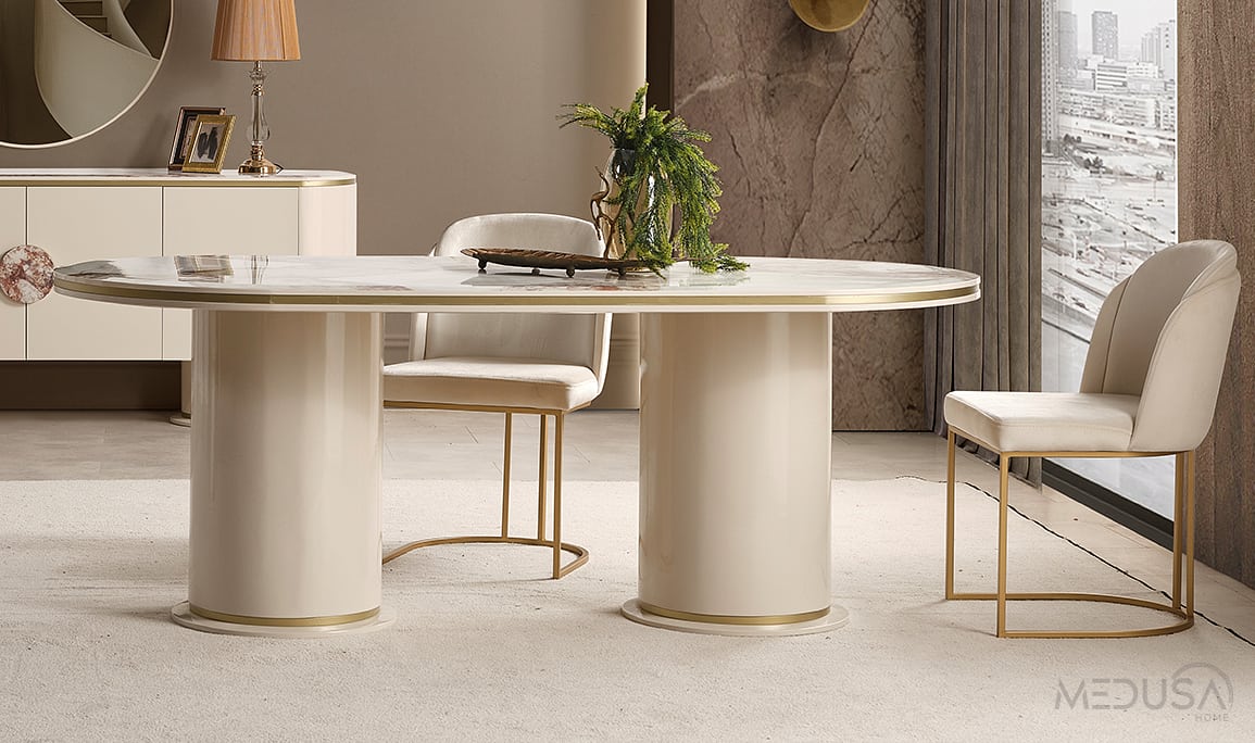 Medusa Home Mobilya - Cartier Krem Sandalye