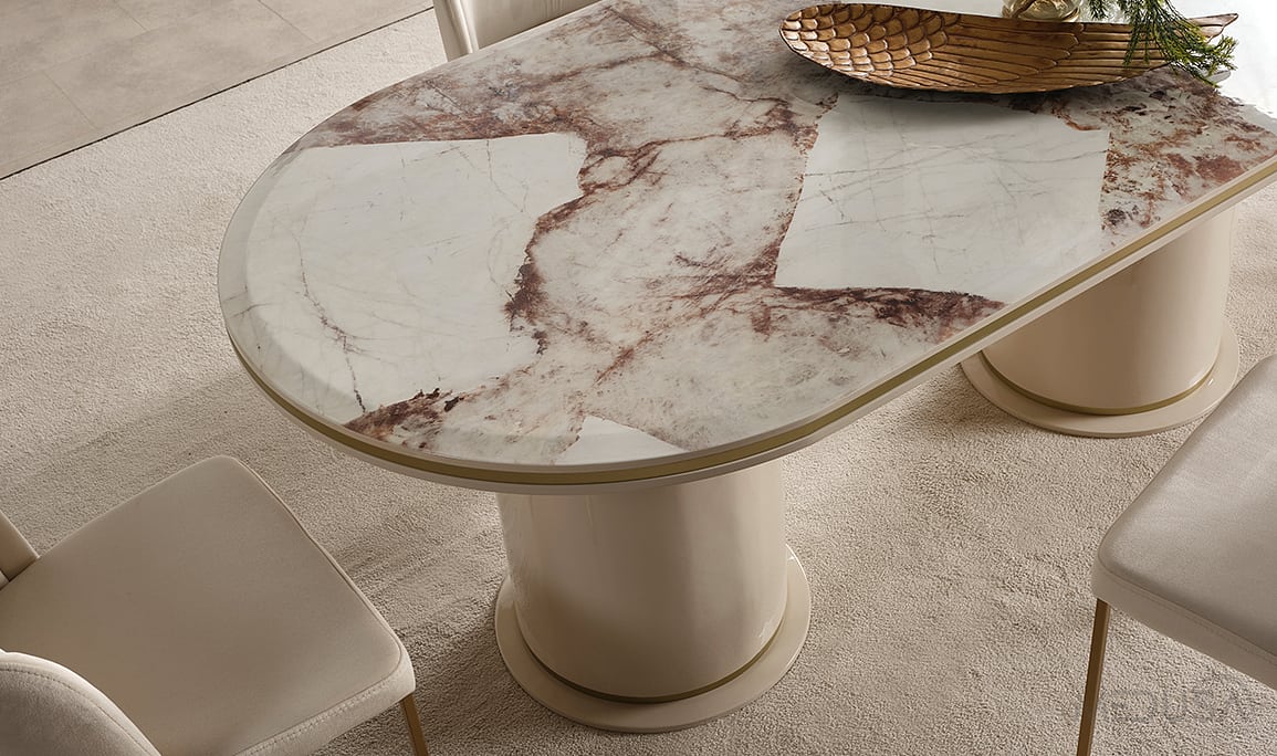 Medusa Home Mobilya - Cartier Krem Yemek Odası