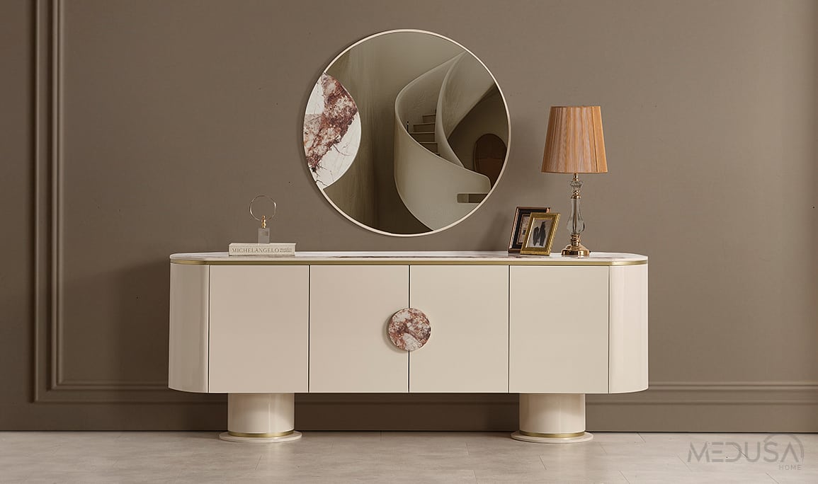 Medusa Home Mobilya - Cartier Krem Yemek Odası