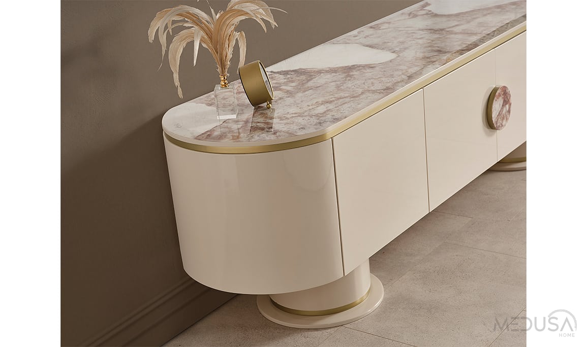 Medusa Home Mobilya - Cartier Krem Yemek Odası