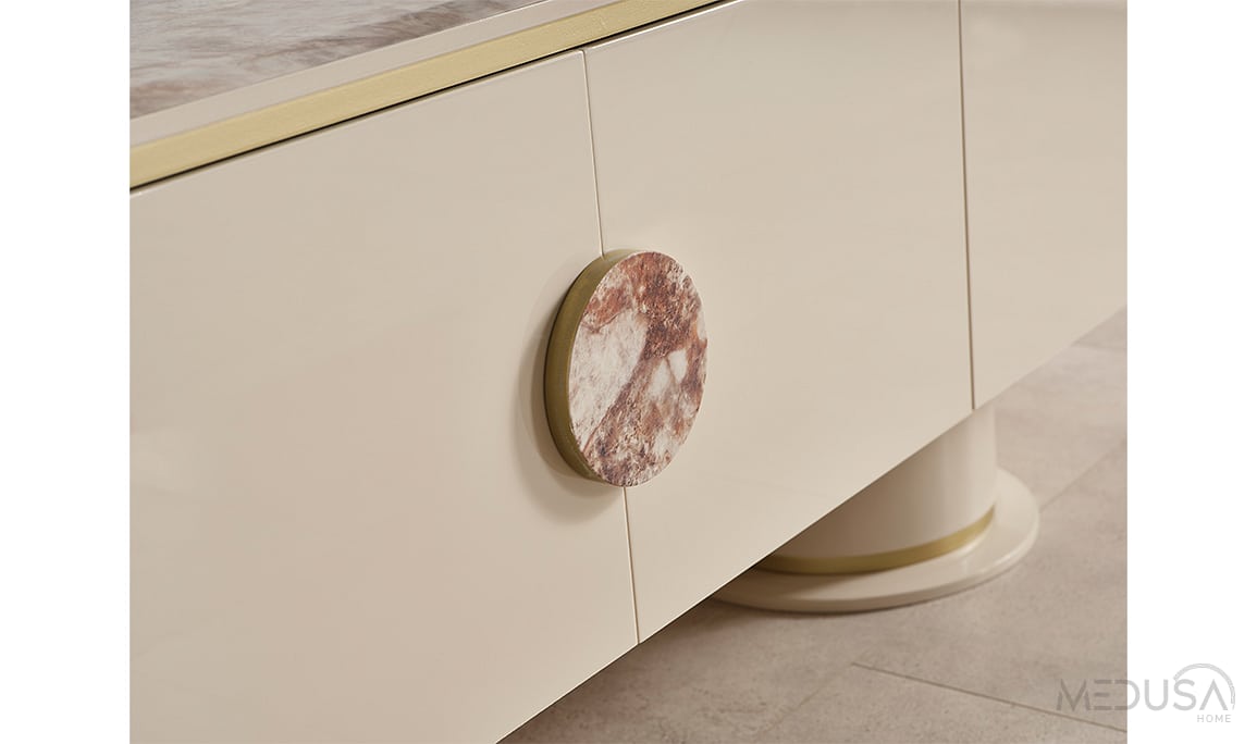 Medusa Home Mobilya - Cartier Krem Yemek Odası