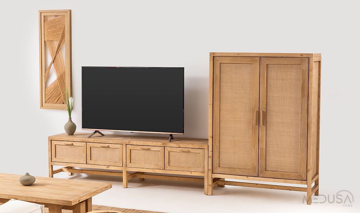 Medusa Home Mobilya - Casablanca Ladin Tv Sehpası + Şaraplık