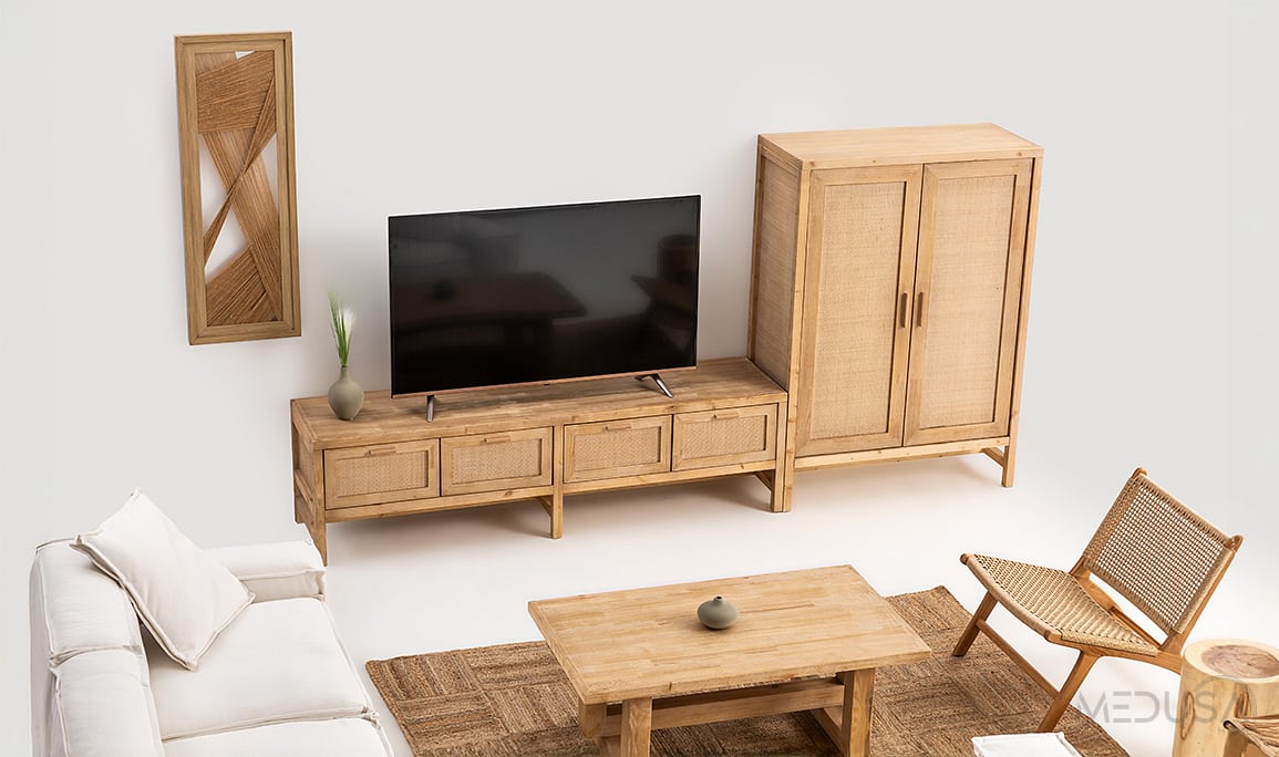 Medusa Home Mobilya - Casablanca Ladin Tv Sehpası + Şaraplık