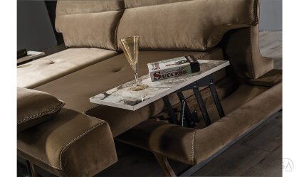 Medusa Home Mobilya - Cathedra Kahve Üçlü Koltuk