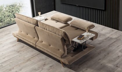 Medusa Home Mobilya - Cathedra Kahve Üçlü Koltuk