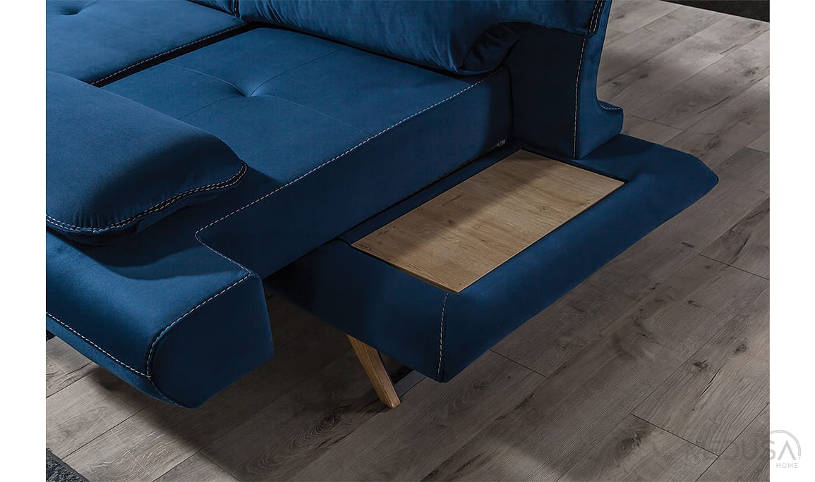 Medusa Home Mobilya - Cathedra Mavi Üçlü Koltuk