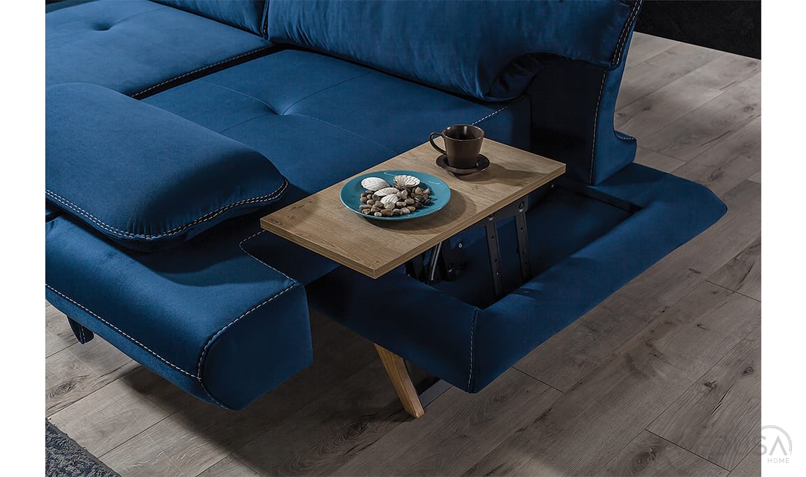 Medusa Home Mobilya - Cathedra Mavi Üçlü Koltuk