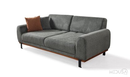 Medusa Home Mobilya - Ceren Gri Üçlü Koltuk
