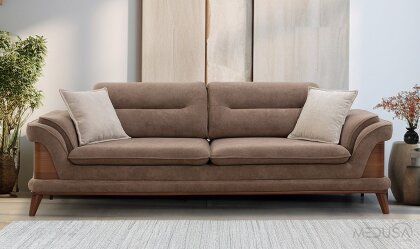 Medusa Home - Chello V2 Kahve Üçlü Koltuk Medusa Home - Chello V2 Kahve Üçlü Koltuk