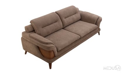 Medusa Home Mobilya - Chello V2 Kahve Üçlü Koltuk