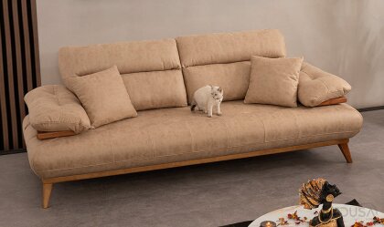 Medusa Home Mobilya - Chiron Bej Üçlü Koltuk