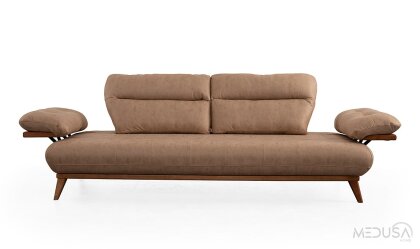 Medusa Home Mobilya - Chiron Bej Üçlü Koltuk