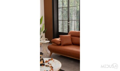 Medusa Home Mobilya - Chiron Kiremit Üçlü Koltuk