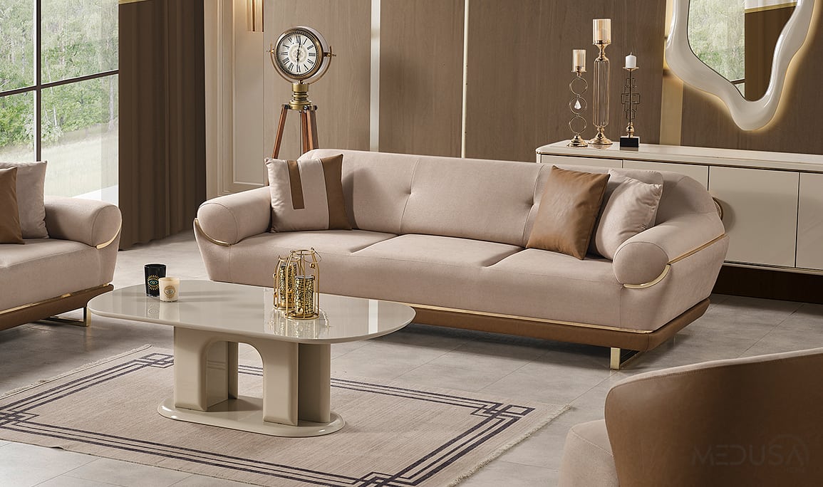 Medusa Home Mobilya - Çırağan Luxury Üçlü Koltuk