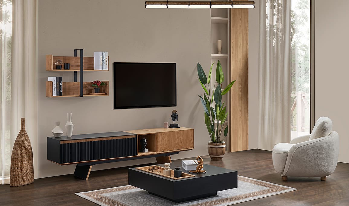 Medusa Home Mobilya - City Siyah Tv Ünitesi