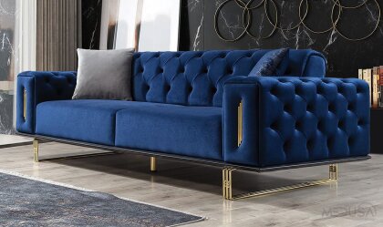 Medusa Home - Çizgi Mavi Üçlü Koltuk Medusa Home - Çizgi Mavi Üçlü Koltuk
