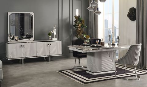 Medusa Home - Clara Beyaz Yemek Odası Medusa Home - Clara Beyaz Yemek Odası