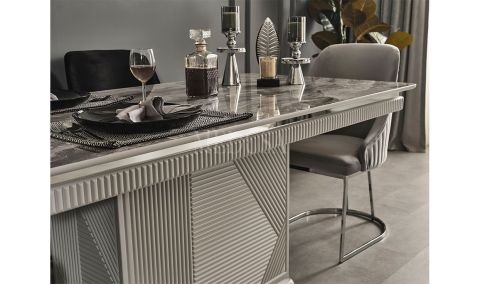 Medusa Home Mobilya - Clara Beyaz Yemek Odası