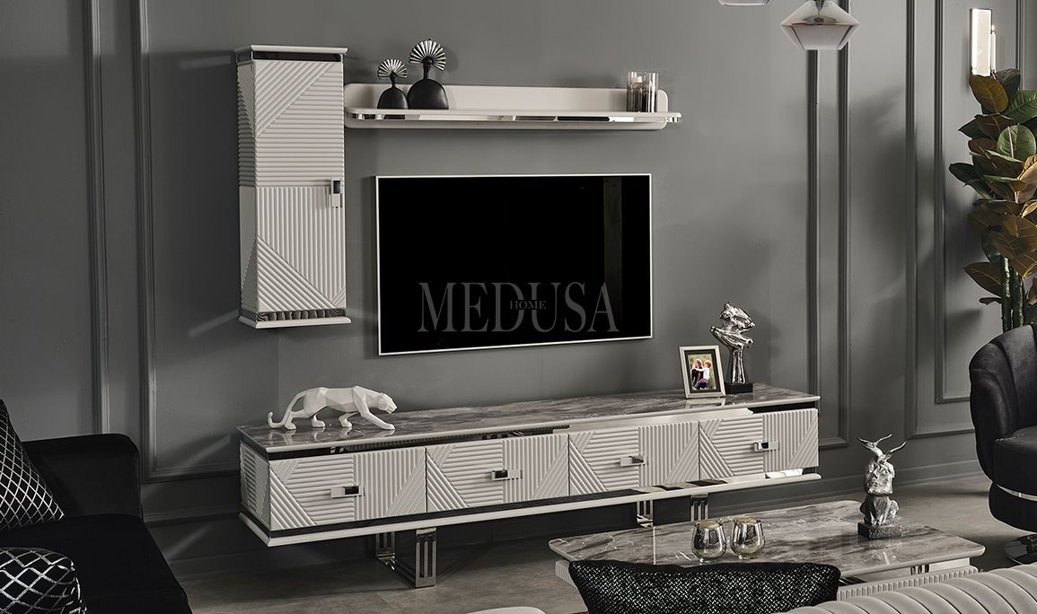 Medusa Home Mobilya - Clara Beyaz Yemek Odası