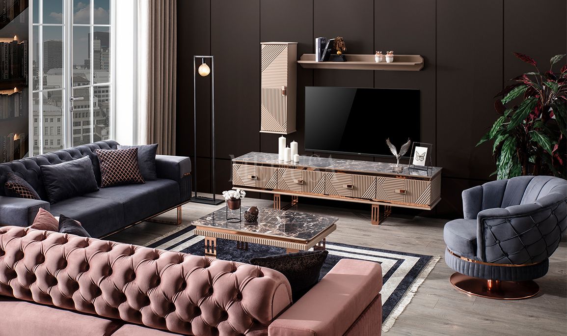 Medusa Home Mobilya - Clara Bronz Tv Ünitesi